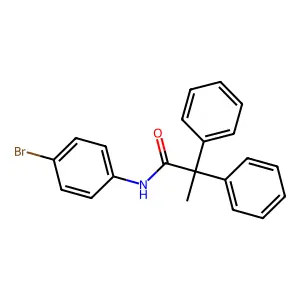 N-(4-bromophenyl)-2,2-diphenylpropanamide structure