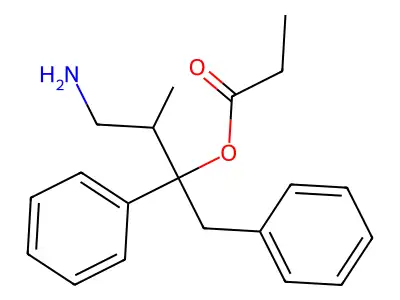 4-Amino-3-methyl-1,2-diphenylbutan-2-YL propanoate structure