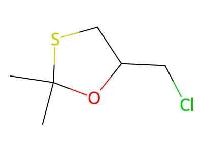 5-(Chloromethyl)-2,2-dimethyl-1,3-oxathiolane structure