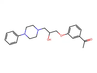 3'-((2-Hydroxy-3-(4-phenylpiperazinyl))propoxy)acetophenone structure