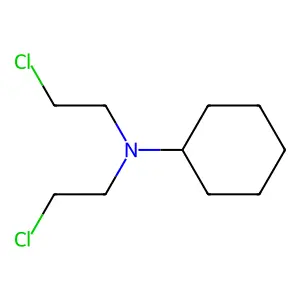 Cyclohexylamine, N,N-bis(2-chloroethyl)- structure
