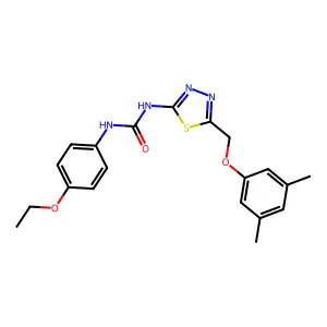 1-[5-[(3,5-Dimethylphenoxy)methyl]-1,3,4-thiadiazol-2-yl]-3-(4-ethoxyphenyl)urea structure