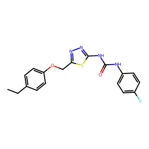 1-[5-[(4-Ethylphenoxy)methyl]-1,3,4-thiadiazol-2-yl]-3-(4-fluorophenyl)urea structure