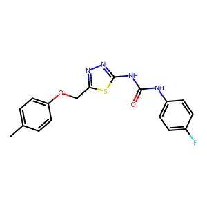1-(4-Fluorophenyl)-3-[5-[(4-methylphenoxy)methyl]-1,3,4-thiadiazol-2-yl]urea structure