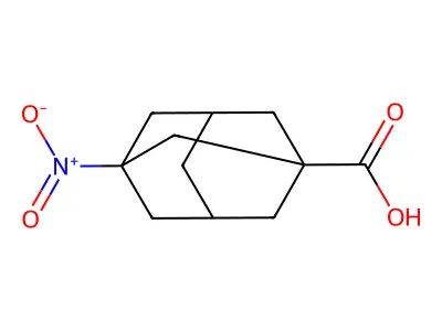 3-Nitrotricyclo(3.3.1.13,7)decane-1-carboxylic acid structure