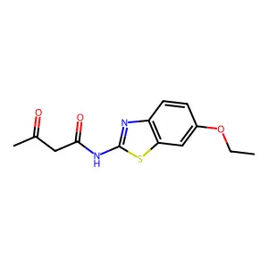 Butanamide, N-(6-ethoxy-2-benzothiazolyl)-3-oxo- structure