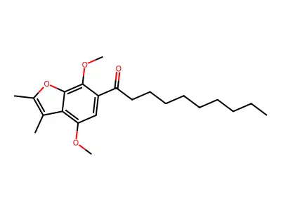 Benzofuran, 6-decanoyl-4,7-dimethoxy-2,3-dimethyl- structure
