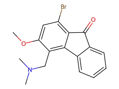 Fluoren-9-one, 1-bromo-4-(dimethylamino)methyl-3-methoxy- structure