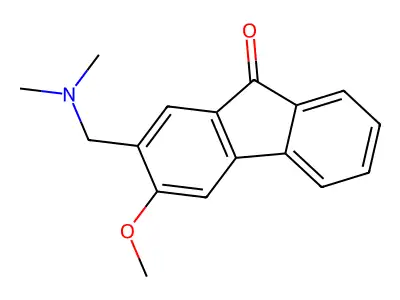 Fluoren-9-one, 2-(dimethylamino)methyl-3-methoxy- structure