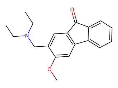 Fluoren-9-one, 2-(diethylamino)methyl-3-methoxy- structure