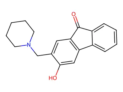 Fluoren-9-one, 3-hydroxy-2-piperidinomethyl- structure