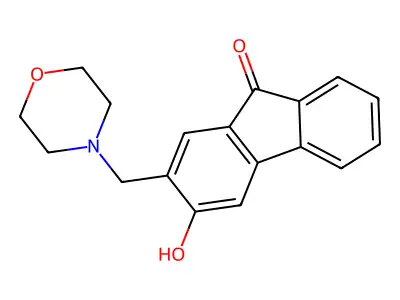 Fluoren-9-one, 3-hydroxy-2-morpholinomethyl- structure