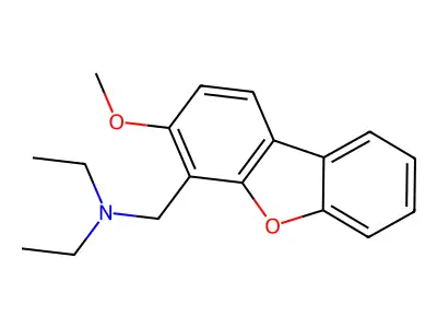 Dibenzofuran, 4-(diethylamino)methyl-3-methoxy- structure