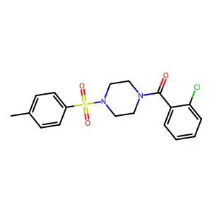 (2-Chlorophenyl)-[4-(4-methylphenyl)sulfonylpiperazin-1-yl]methanone structure