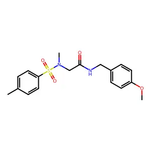 N-[(4-methoxyphenyl)methyl]-2-[methyl-(4-methylphenyl)sulfonylamino]acetamide structure