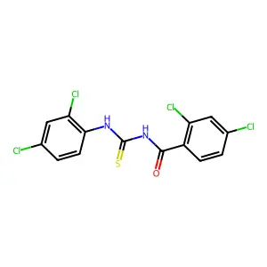 2,4-dichloro-N-[(2,4-dichlorophenyl)carbamothioyl]benzamide structure