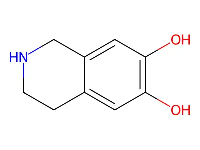 1,2,3,4-Tetrahydroisoquinoline-7,8-diol--hydrogen chloride (1/1) structure
