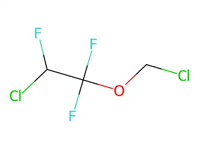 2-Chloro-1-(chloromethoxy)-1,1,2-trifluoroethane structure