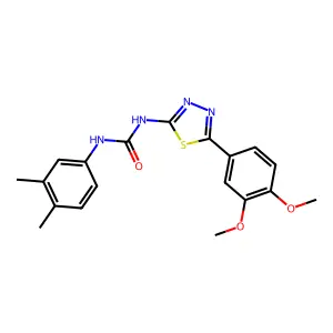 1-[5-(3,4-Dimethoxyphenyl)-1,3,4-thiadiazol-2-yl]-3-(3,4-dimethylphenyl)urea structure