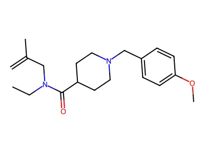 N-ethyl-1-(4-methoxybenzyl)-N-(2-methylprop-2-en-1-yl)piperidine-4-carboxamide structure