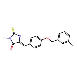 3-Methyl-5-{4-[(3-methylbenzyl)oxy]benzylidene}-2-thioxo-4-imidazolidinone structure
