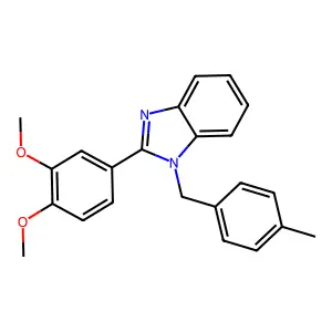 2-(3,4-dimethoxyphenyl)-1-(4-methylbenzyl)-1H-benzo[d]imidazole structure