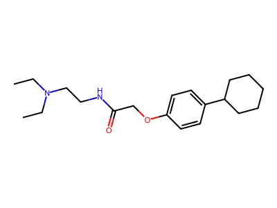 Acetamide, 2-(p-cyclohexylphenoxy)-N-(2-(diethylamino)ethyl)- structure