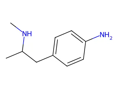 P-Amino-N,alpha-dimethylphenethylamine structure