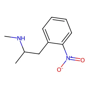 Benzeneethanamine, N,alpha-dimethyl-2-nitro- structure