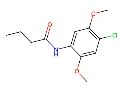 N-(4-chloro-2,5-dimethoxyphenyl)butanamide structure