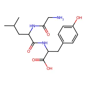 Glycyl-L-leucyl-L-tyrosine structure