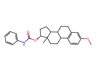 3-Methoxyestra-1(10),2,4-trien-17-yl hydrogen phenylcarbonimidate structure