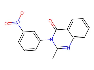 2-Methyl-3-(3-nitro-phenyl)-3H-quinazolin-4-one structure