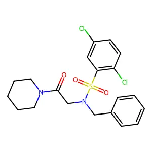 N-benzyl-2,5-dichloro-N-(2-oxo-2-piperidin-1-ylethyl)benzenesulfonamide structure