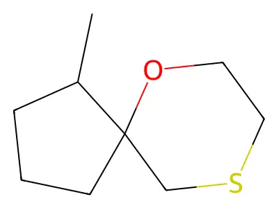 1-Oxa-4-thiaspiro(4.5)decane, 10-methyl- structure
