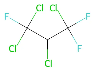 1,1,2,3-Tetrachloro-1,3,3-trifluoropropane structure
