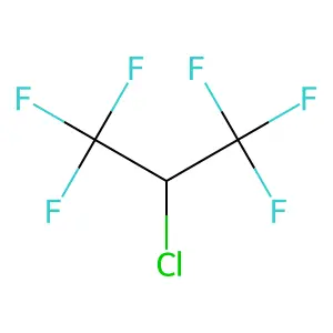 2-Chloro-1,1,1,3,3,3-hexafluoropropane structure
