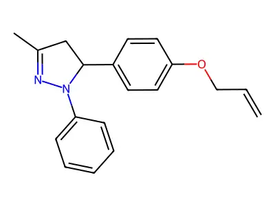 5-Methyl-2-phenyl-3-(4-prop-2-enoxyphenyl)-3,4-dihydropyrazole structure