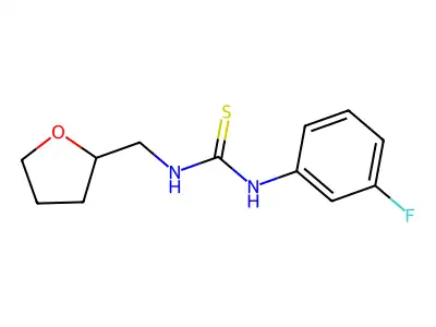 1-(3-Fluorophenyl)-3-(tetrahydrofuran-2-ylmethyl)thiourea structure