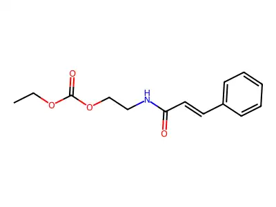 Ethyl 2-(3-phenylprop-2-enoylamino)ethyl carbonate structure