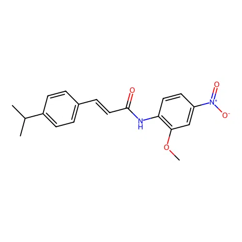 (E)-N-(2-methoxy-4-nitrophenyl)-3-(4-propan-2-ylphenyl)prop-2-enamide structure
