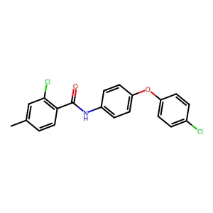 2-chloro-N-[4-(4-chlorophenoxy)phenyl]-4-methylbenzamide structure