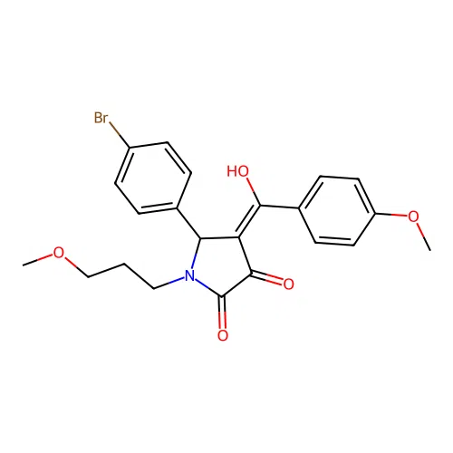 5-(4-bromophenyl)-3-hydroxy-4-(4-methoxybenzoyl)-1-(3-methoxypropyl)-2,5-dihydro-1H-pyrrol-2-one structure