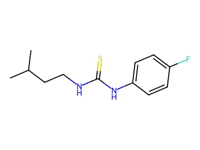1-(4-Fluorophenyl)-3-(3-methylbutyl)thiourea structure