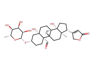 Strophanthidin 6-deoxyglucoside structure