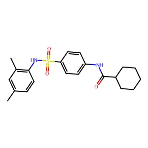 N-[4-[(2,4-dimethylphenyl)sulfamoyl]phenyl]cyclohexanecarboxamide structure