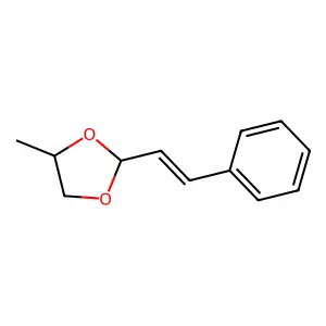 1,3-Dioxolane, 4-methyl-2-(2-phenylethenyl)- structure