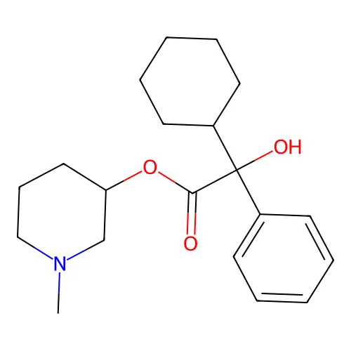 (1-Methylpiperidin-3-yl) 2-cyclohexyl-2-hydroxy-2-phenylacetate structure