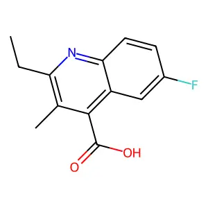 2-Ethyl-6-fluoro-3-methylquinoline-4-carboxylic acid structure