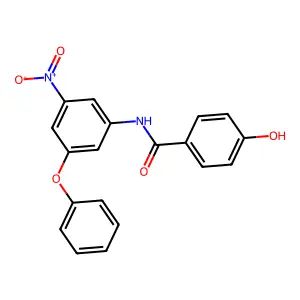 4-hydroxy-N-(3-nitro-5-phenoxyphenyl)benzamide structure